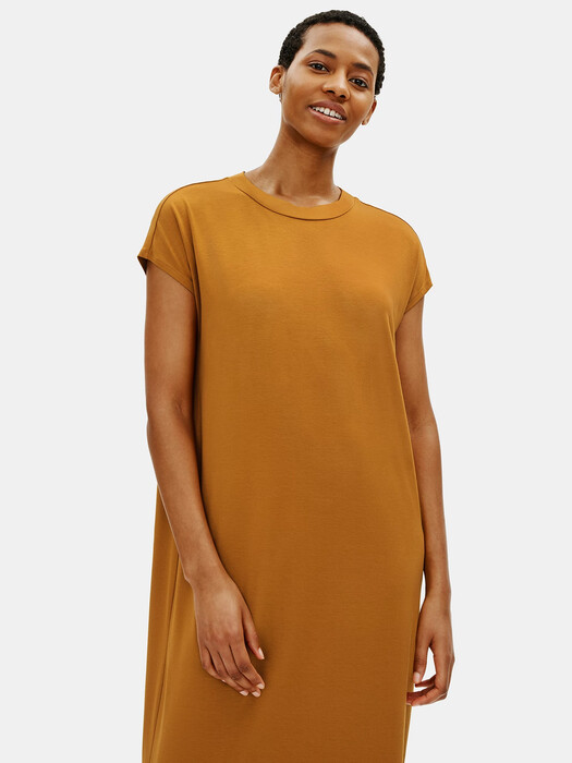 Viscose Jersey Crew Neck Dress | EILEEN FISHER Viscose Jersey Crew Neck Dress | EILEEN FISHER