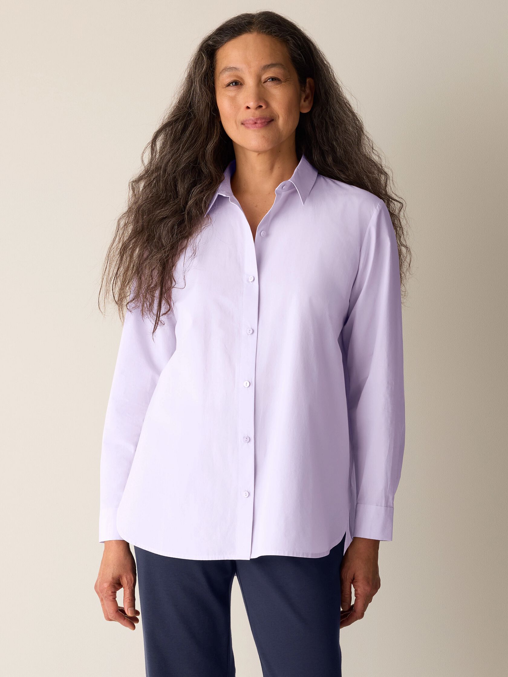 Organic Cotton Poplin Classic Collar Shirt