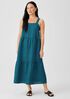 Washed Organic Linen Delave Tiered Dress