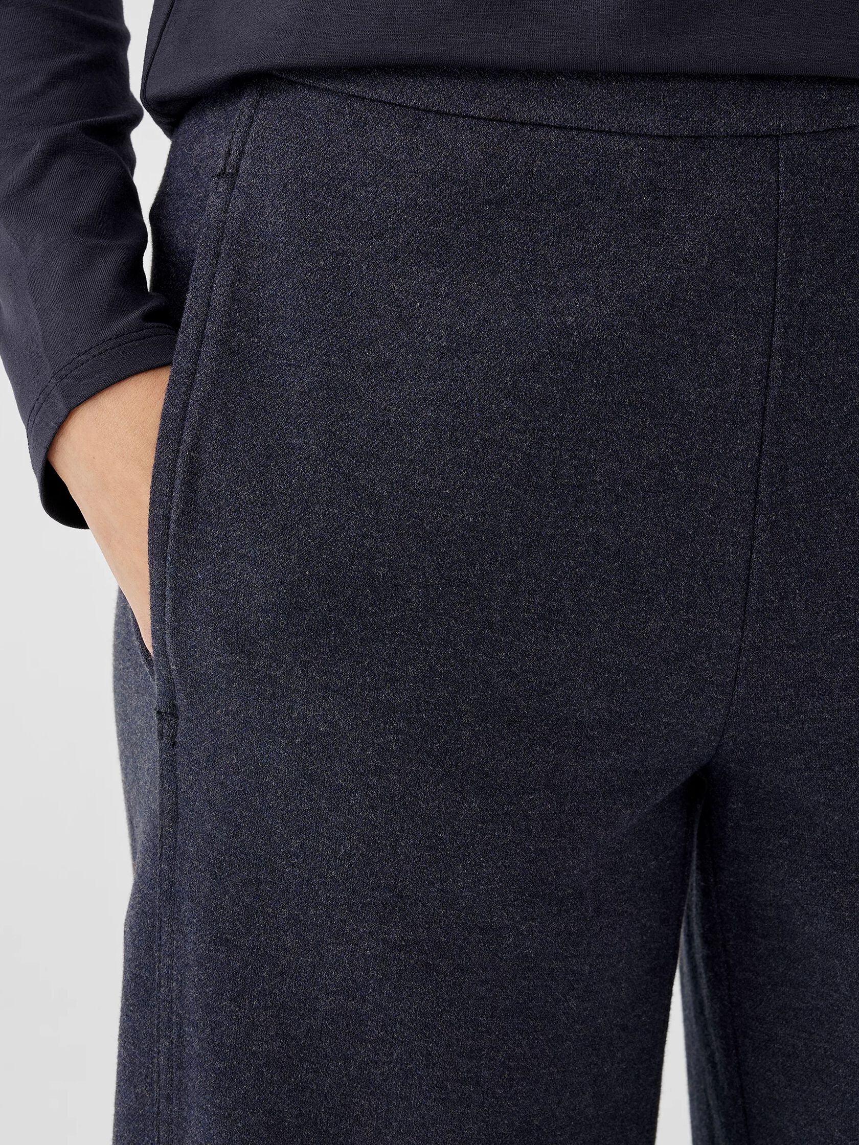 Organic Cotton Melange Crepe Lantern Pant