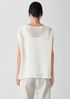 Organic Cotton Cord Sheen Jewel Neck Top