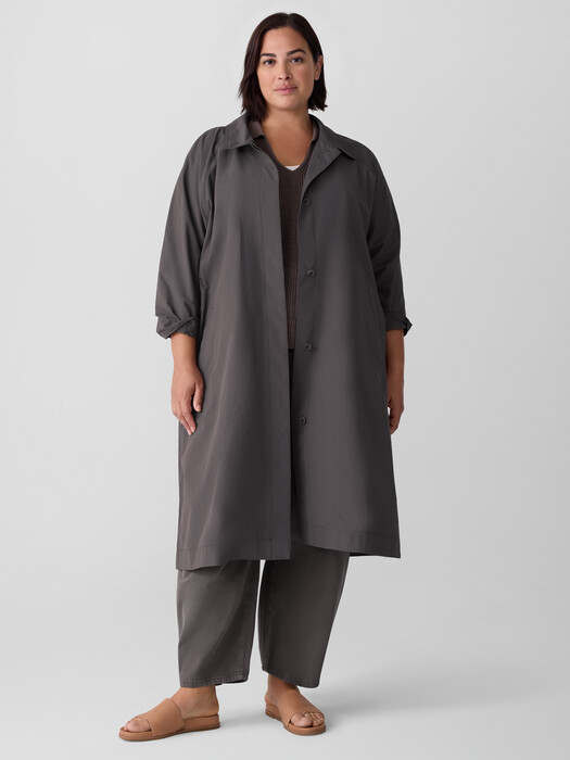 Light Cotton Nylon Classic Collar Coat