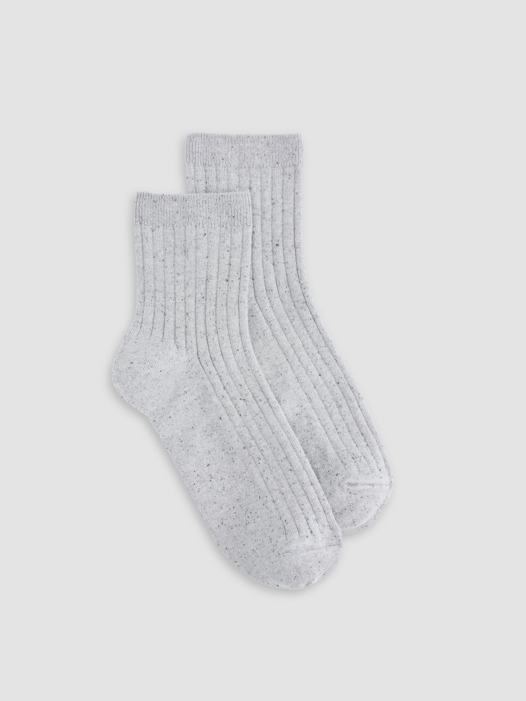 Speckle Rib Quarter Crew Sock