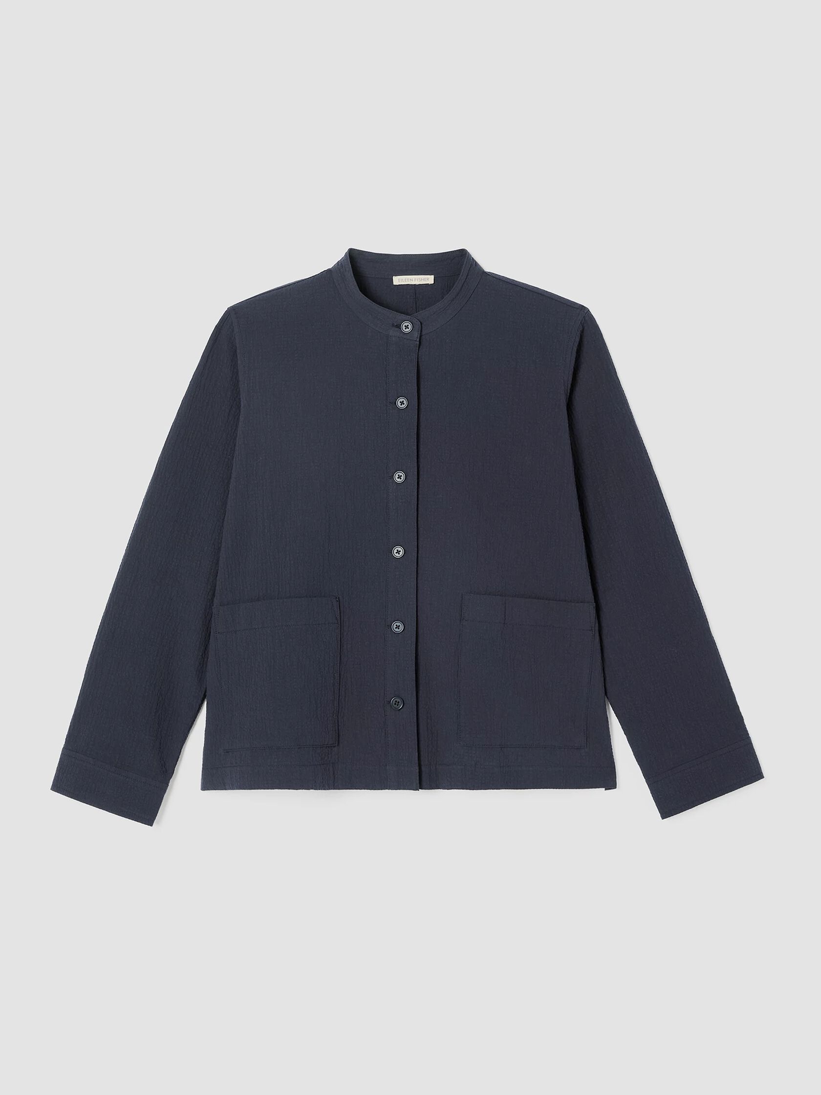 Organic Cotton Pucker Shirt Jacket