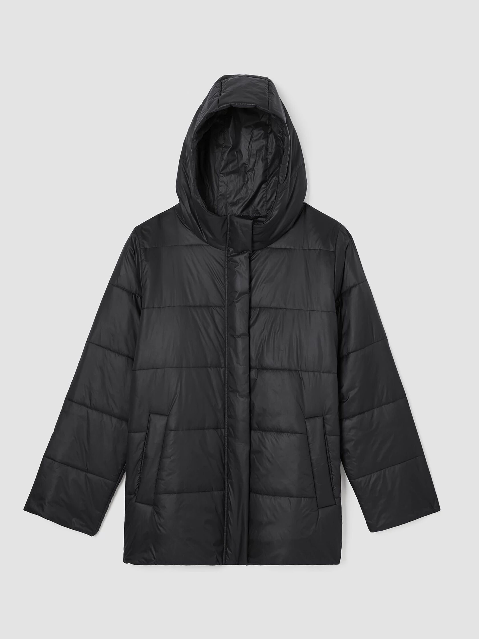 Eggshell Recycled Nylon Short Coat