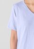 Organic Cotton Slubby Jersey V-Neck Tee