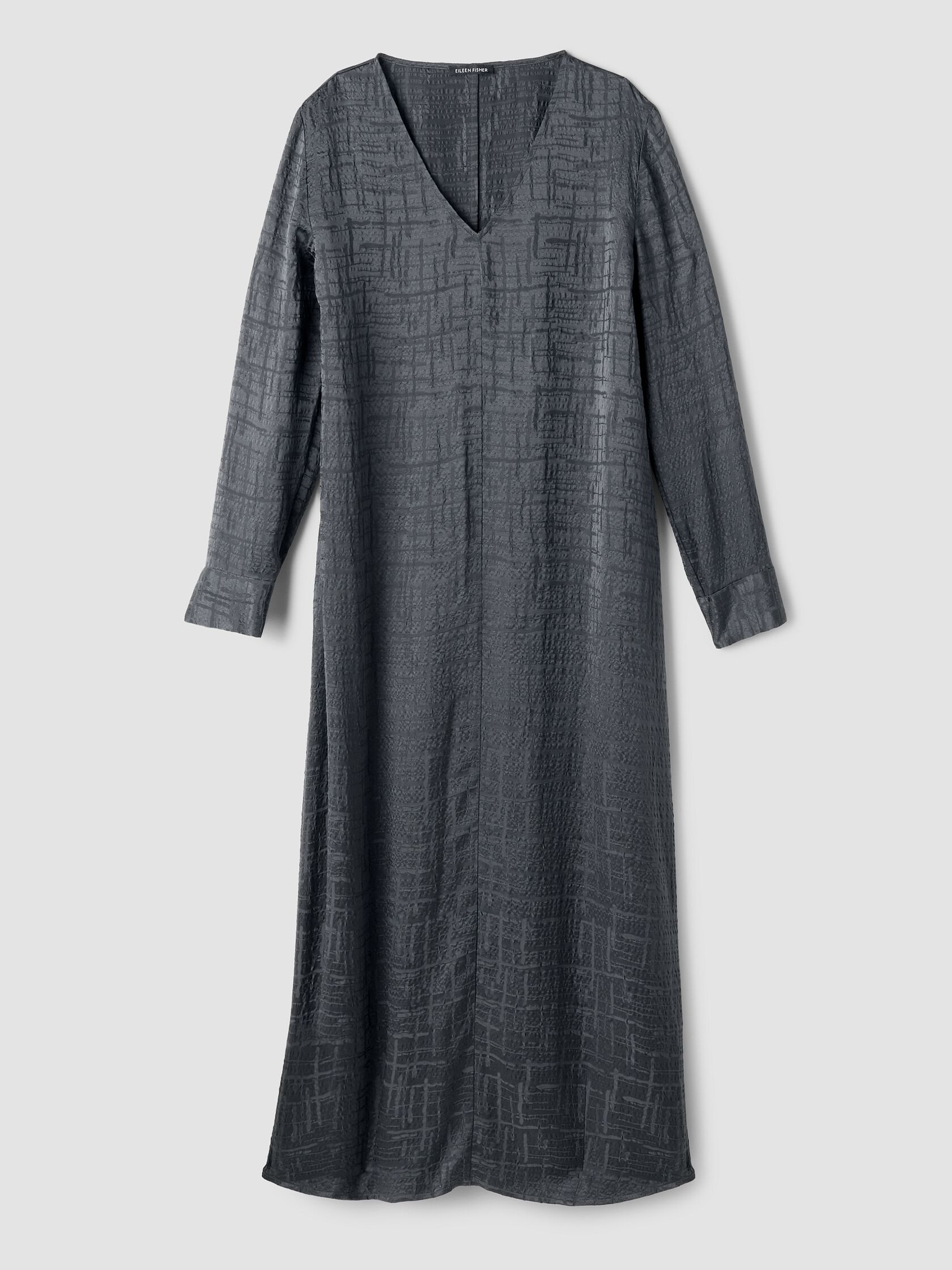 Dimensional Silk Jacquard Oval Dress