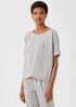 Organic Cotton Linen Ticking Stripe Square Top