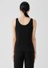 Stretch Silk Jersey Scoop Neck Tank