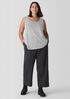 Striped Organic Linen Jersey Scoop Neck Tank