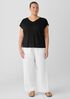 Organic Linen Jersey V-Neck Tee