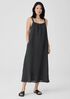 Puckered Organic Linen Square Neck Dress