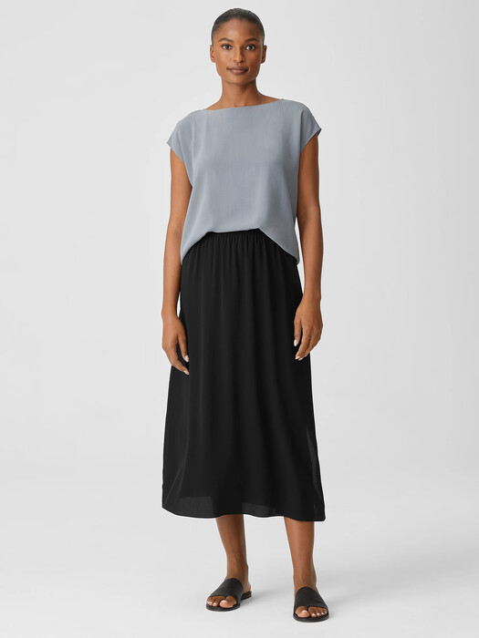 Silk Georgette Flared Skirt