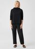 Organic Cotton Ponte Funnel Neck Top