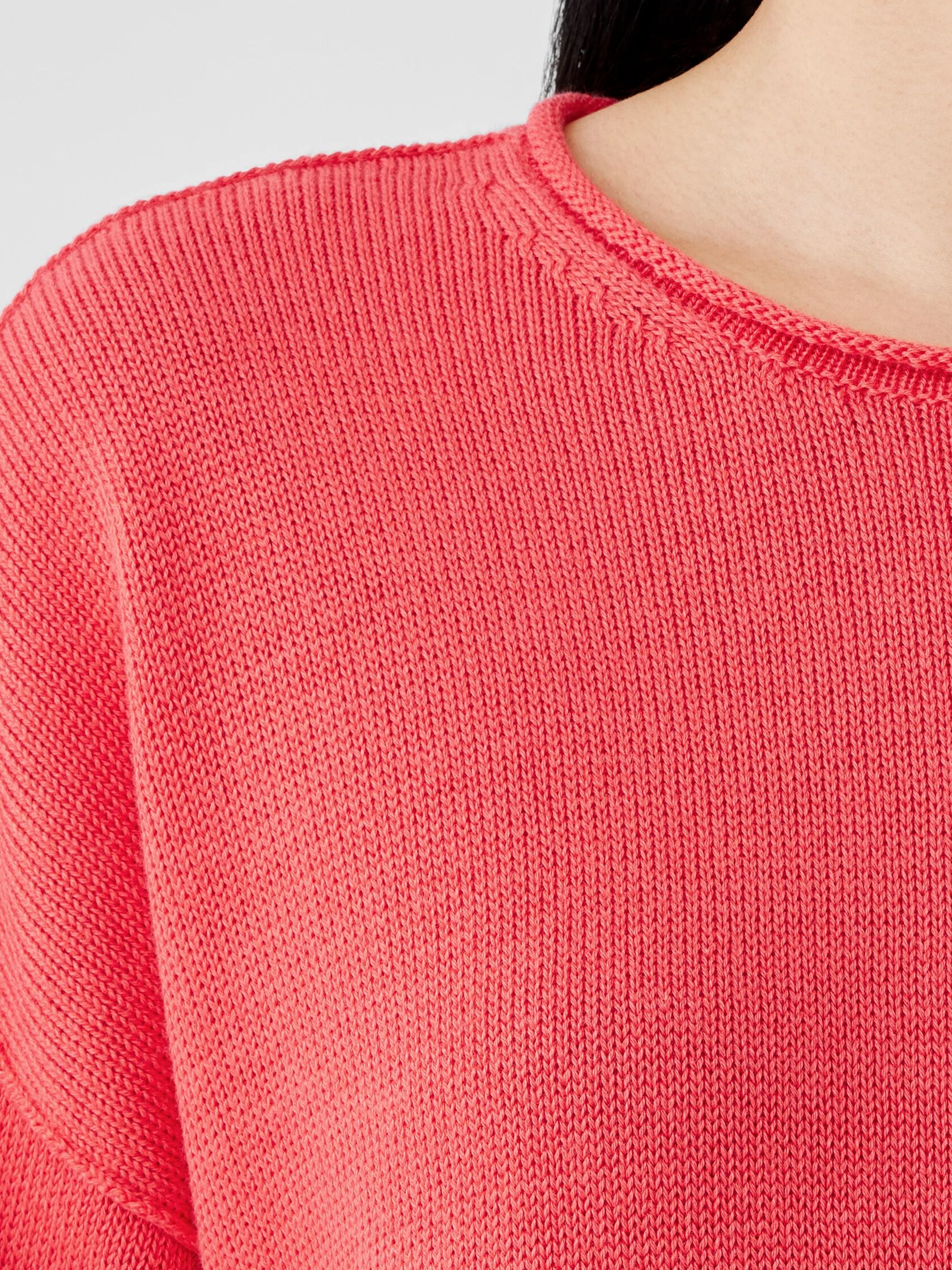 Peruvian Cotton Blend Crew Neck Top