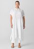 Puckered Organic Linen Shirtdress