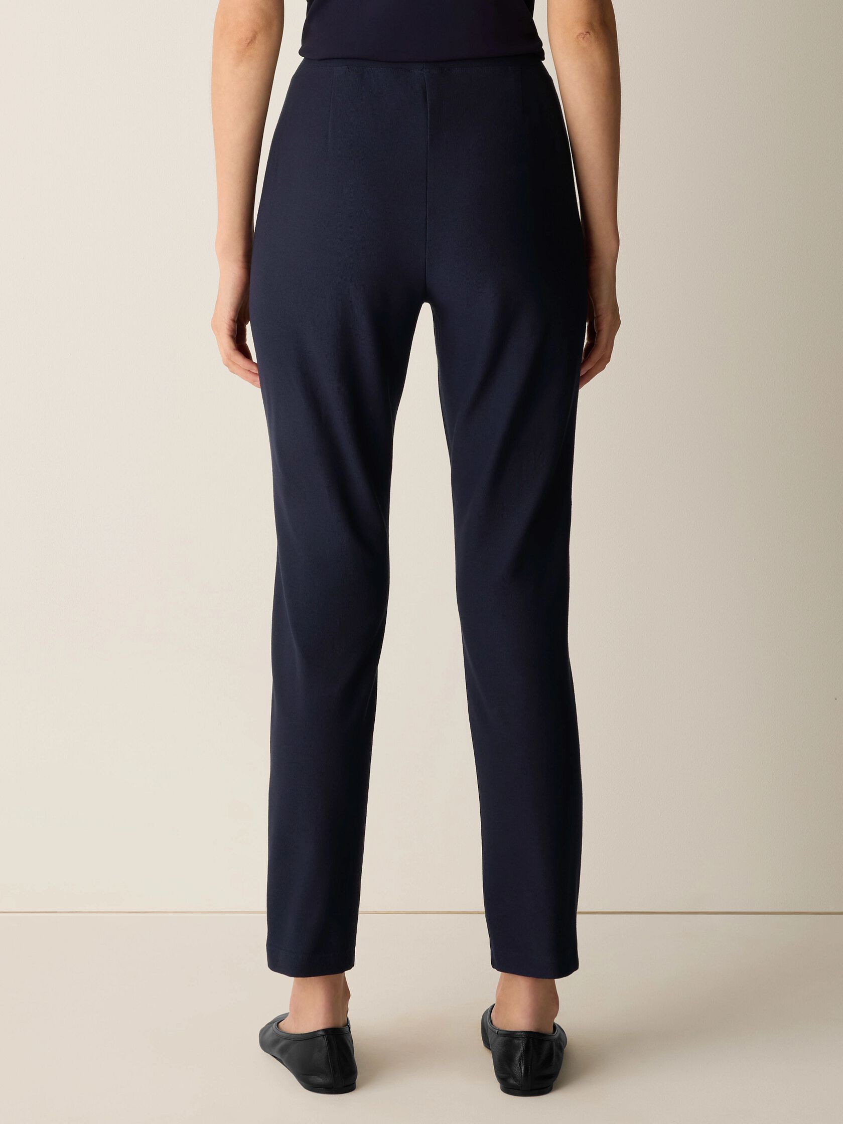 Washable Stretch Crepe Slim Pant