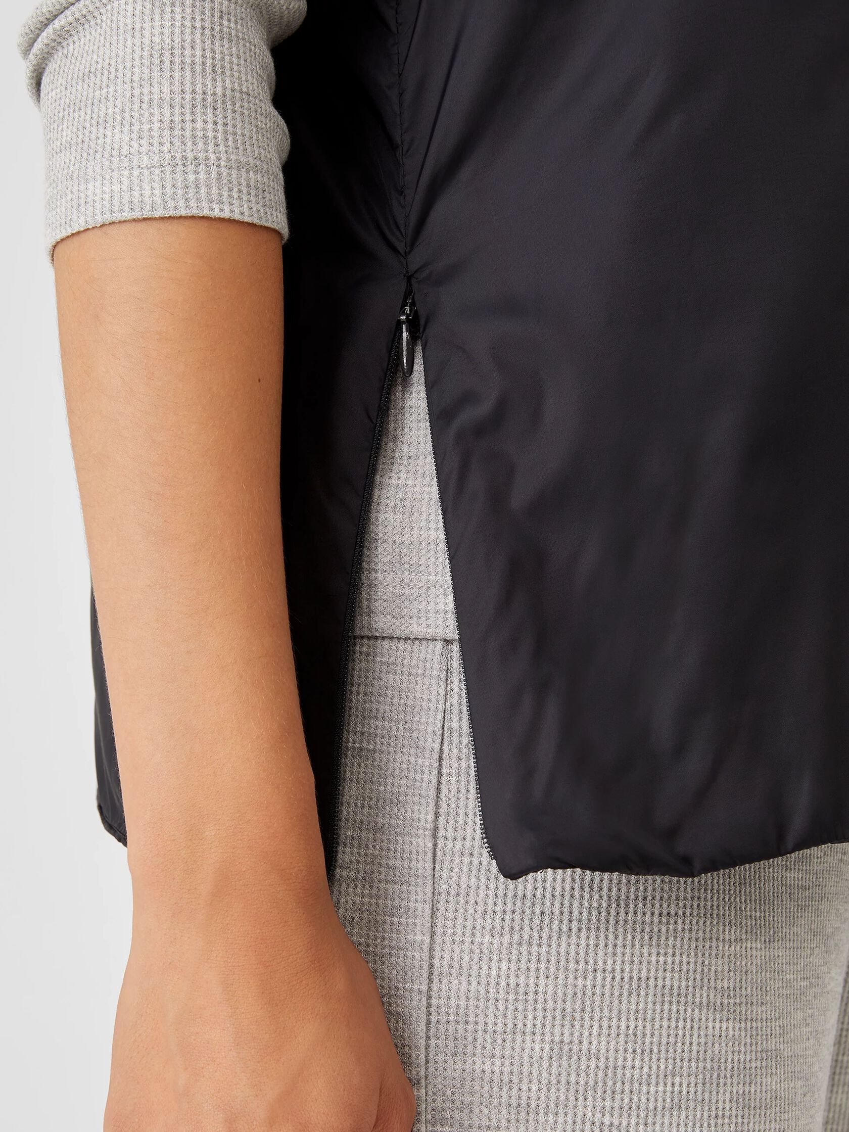 Eggshell Recycled Nylon Stand Collar Vest