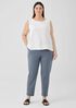 Cotton Blend Ponte High-Waisted Slim Pant