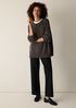 Cotton & Recycled Cashmere Crew Neck Long Top