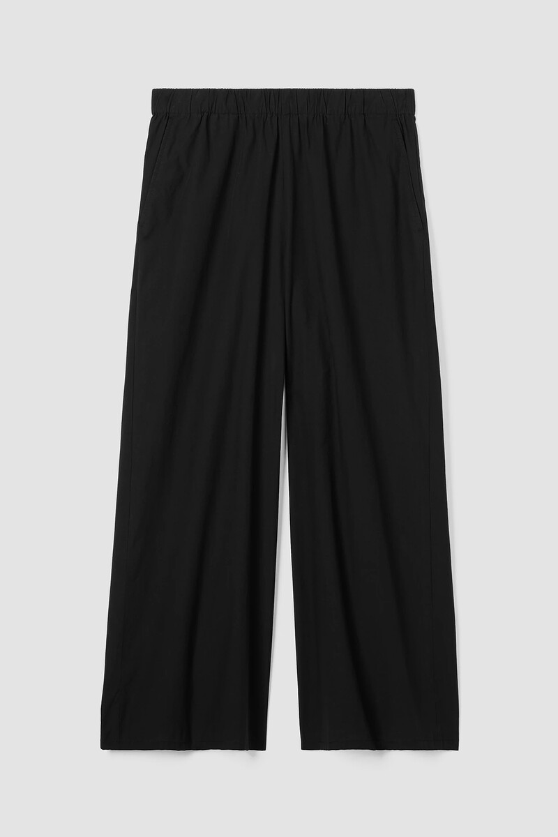 Washed Organic Cotton Poplin Wide-Leg Pant Washed Organic Cotton Poplin Wide-Leg Pant
