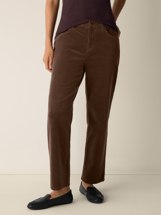 Organic Cotton Stretch Corduroy Straight Pant