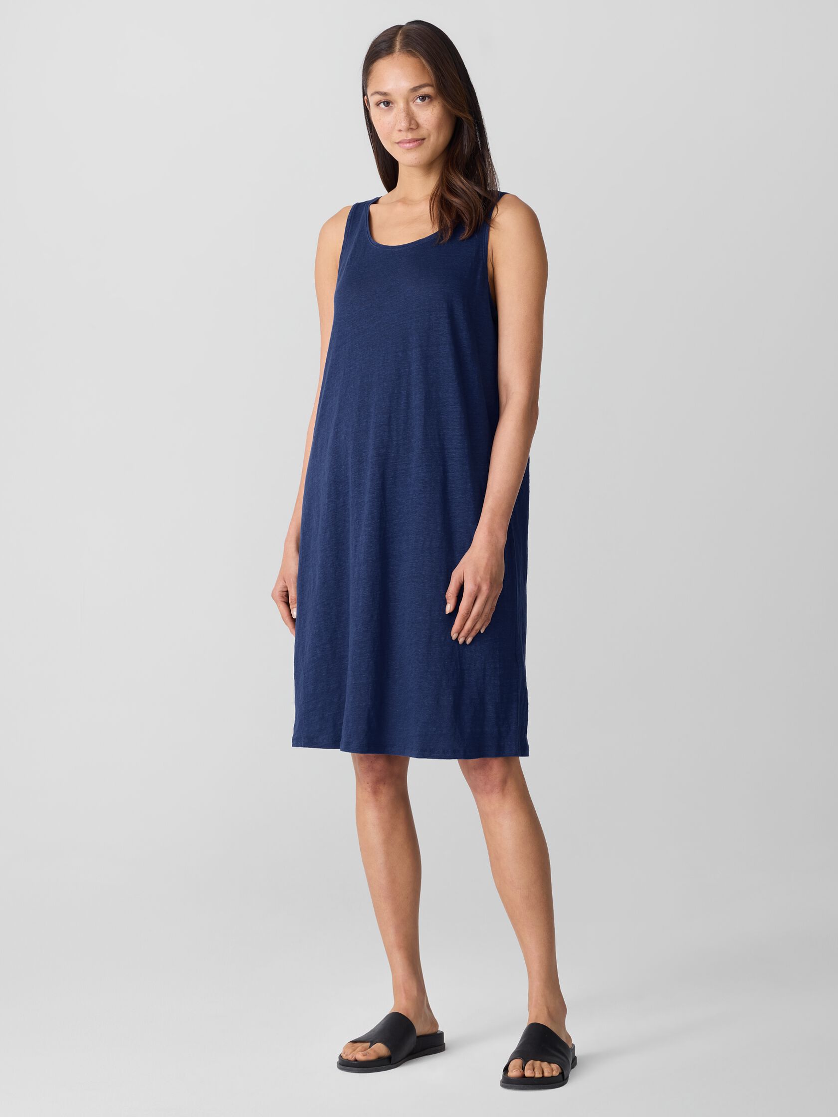 Organic Linen Jersey Tank Dress
