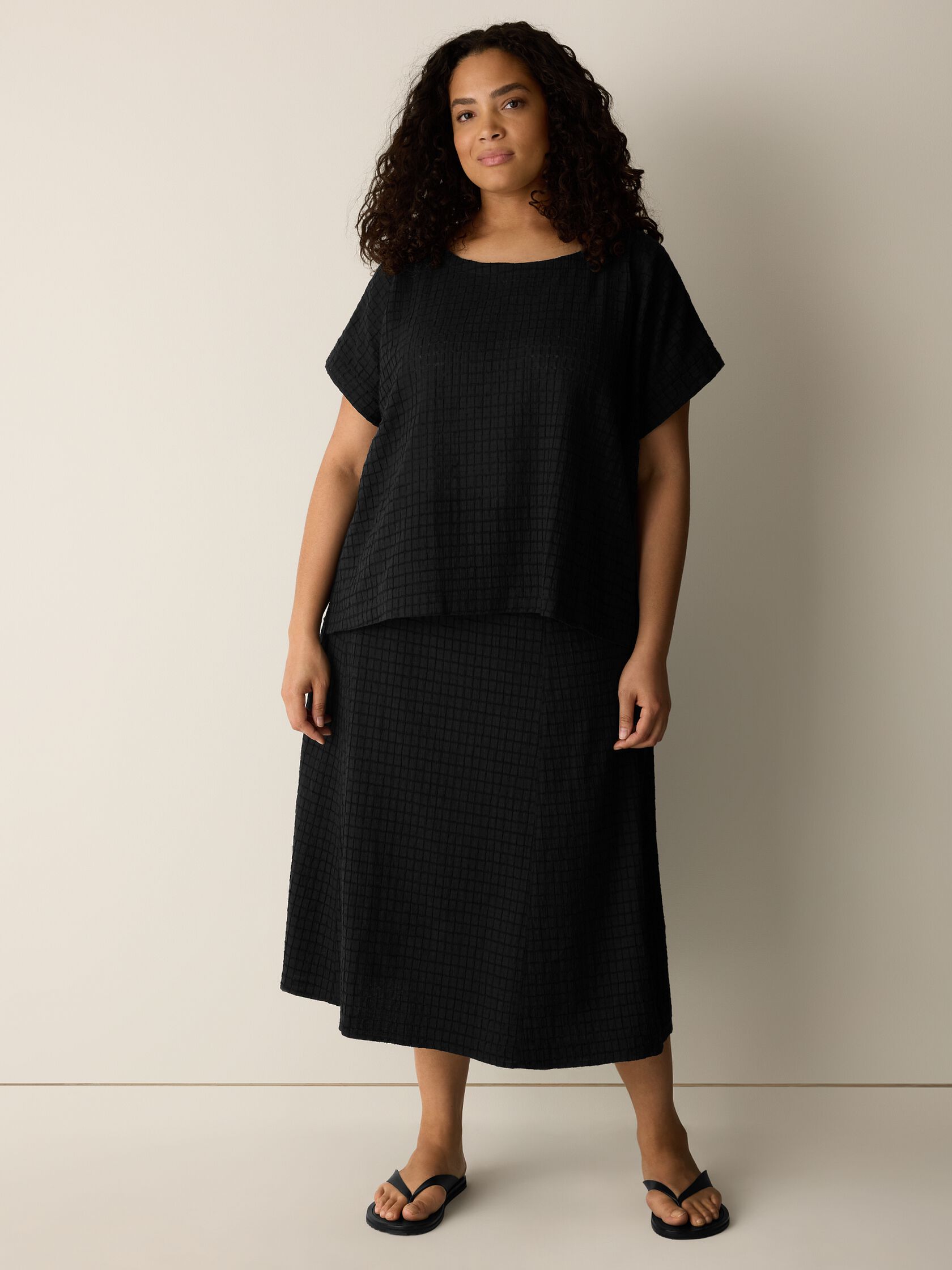 Organic Cotton Voile Box Square Top