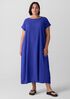 Woven Plissé Round Neck Dress