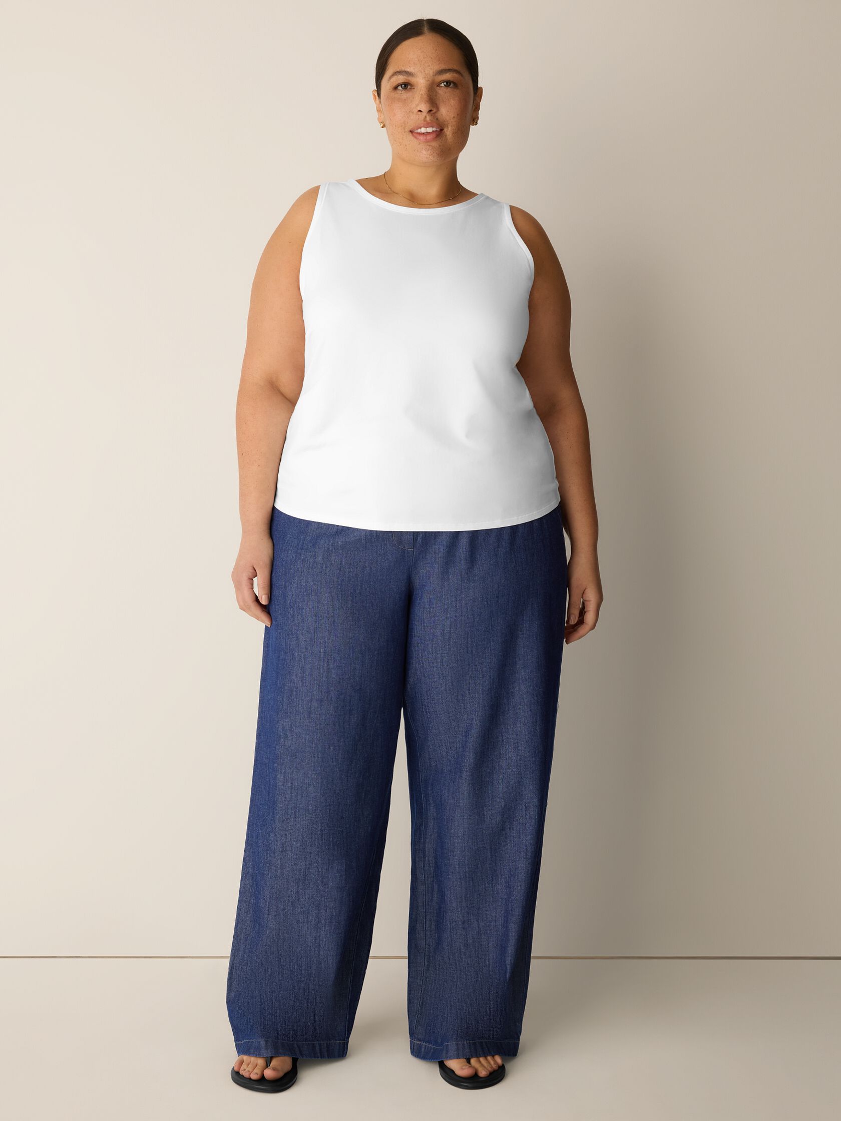 Pima Cotton Stretch Jersey Slim Tank