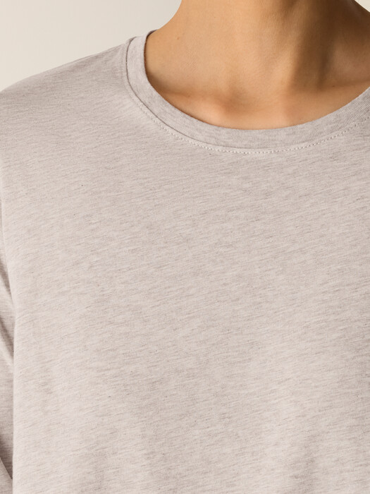 Mélange Fine Organic Cotton Jersey Round Neck Tee