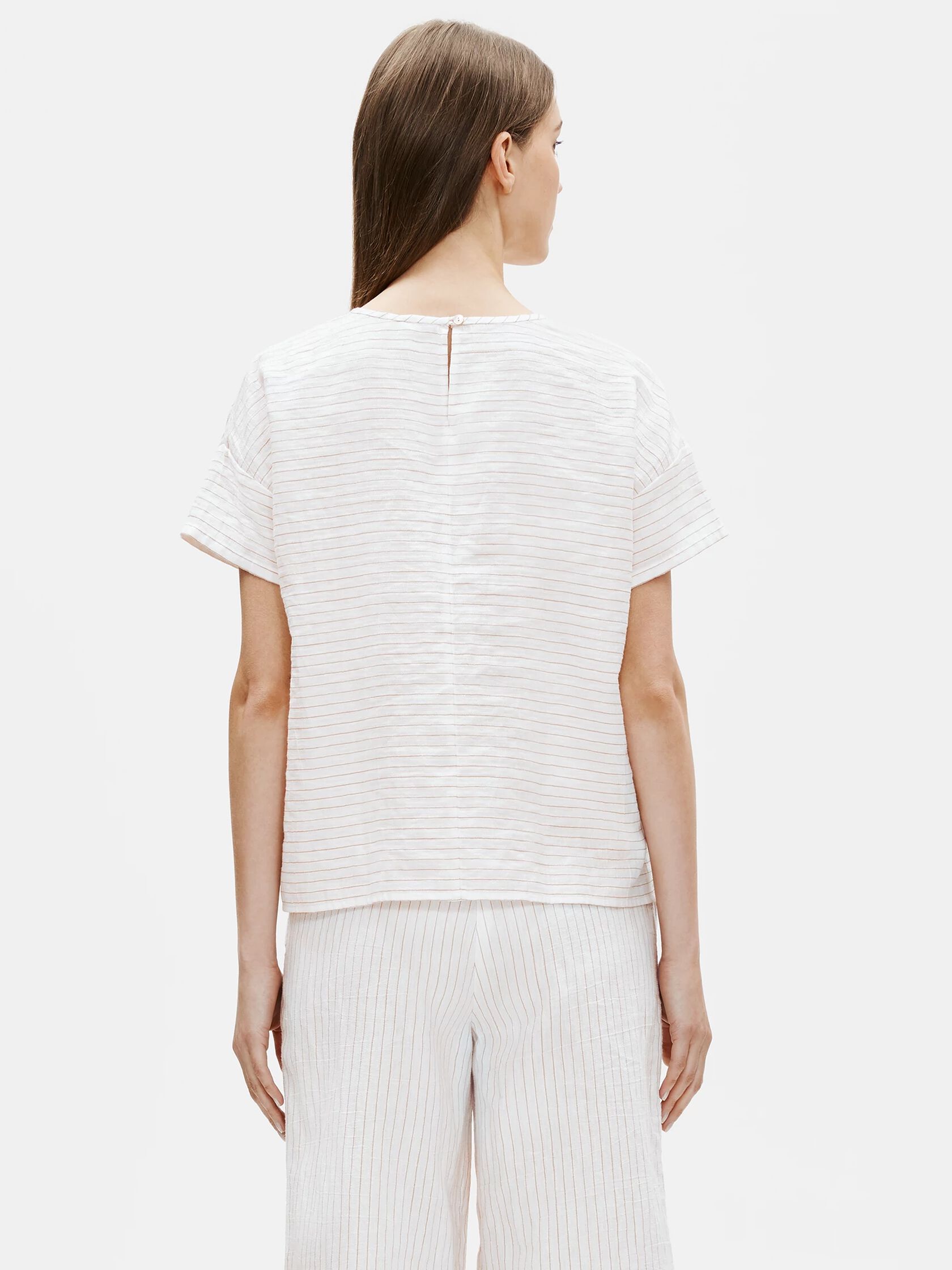Organic Linen Cotton Striped Top