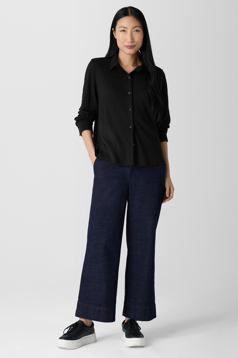 Cotton Stretch Denim Wide-Leg Jean Cotton Stretch Denim Wide-Leg Jean