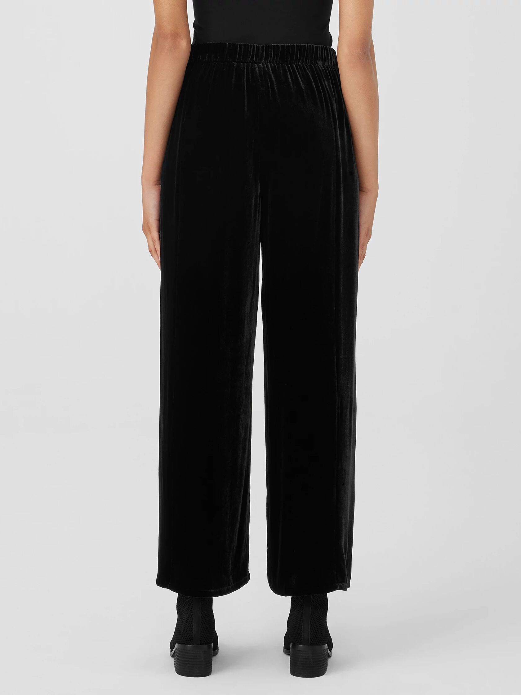 Velvet Wide-Leg Pant