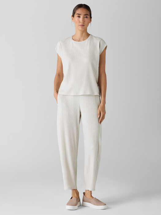 Textured Stretch Rib Lantern Pant