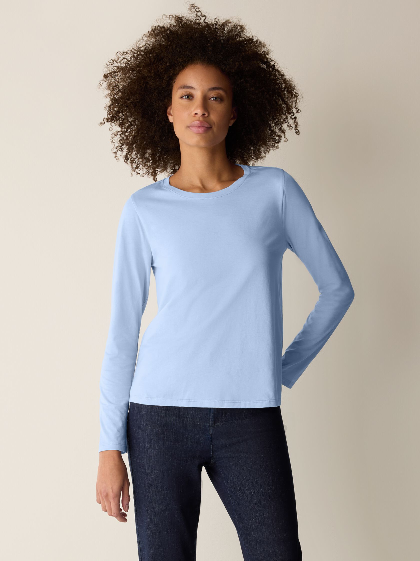 Organic Pima Cotton Jersey Long-Sleeve Tee