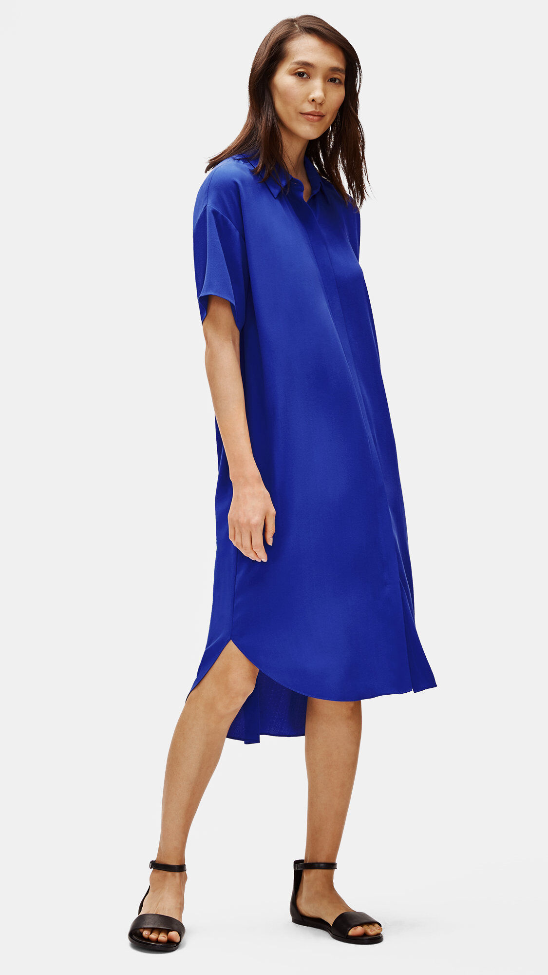 Eileen fisher silk shirt dress outlet