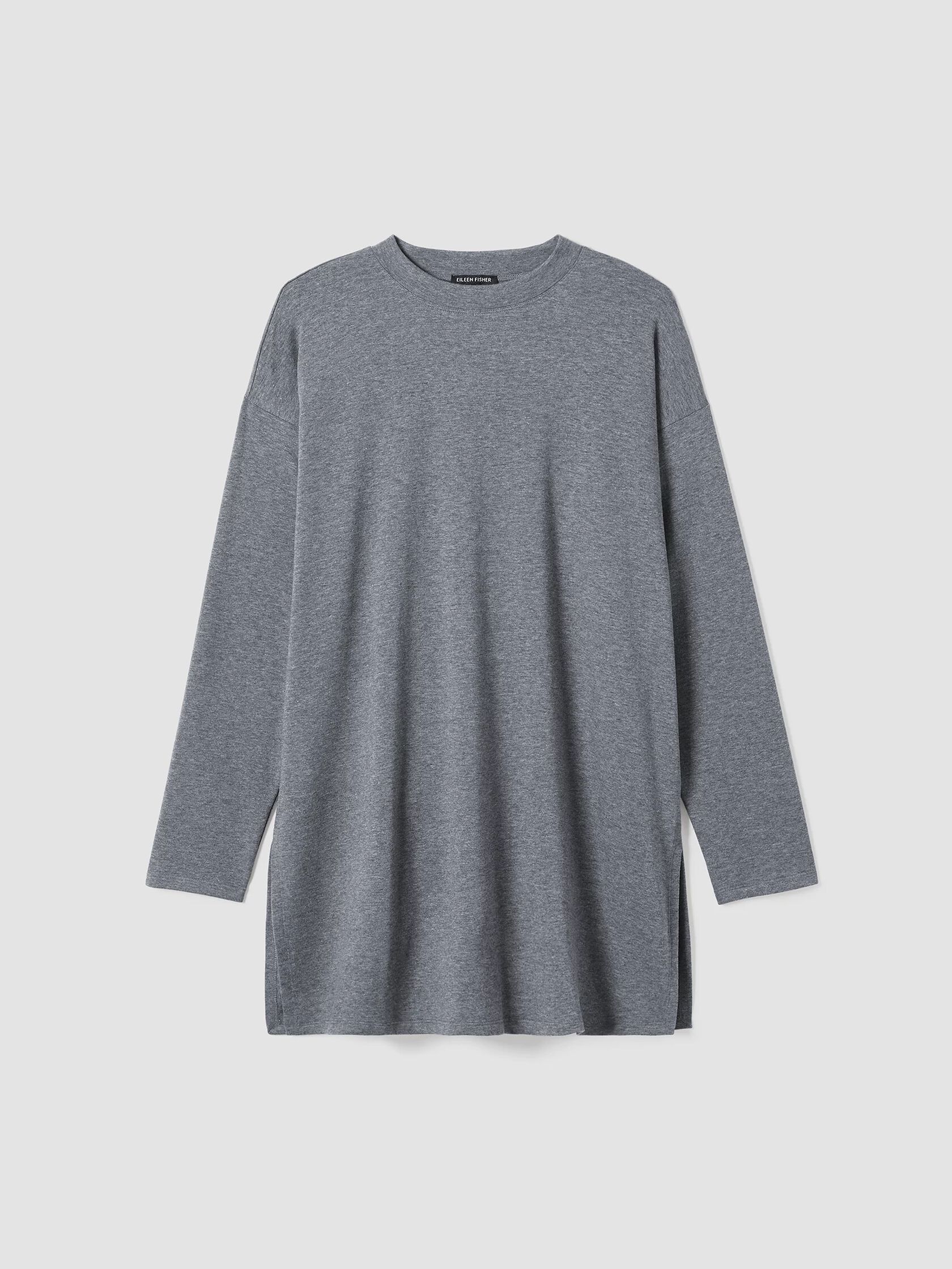 Cozy Brushed Terry Hug Crew Neck Long Top