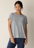 Striped Organic Linen Jersey Crew Neck Tee