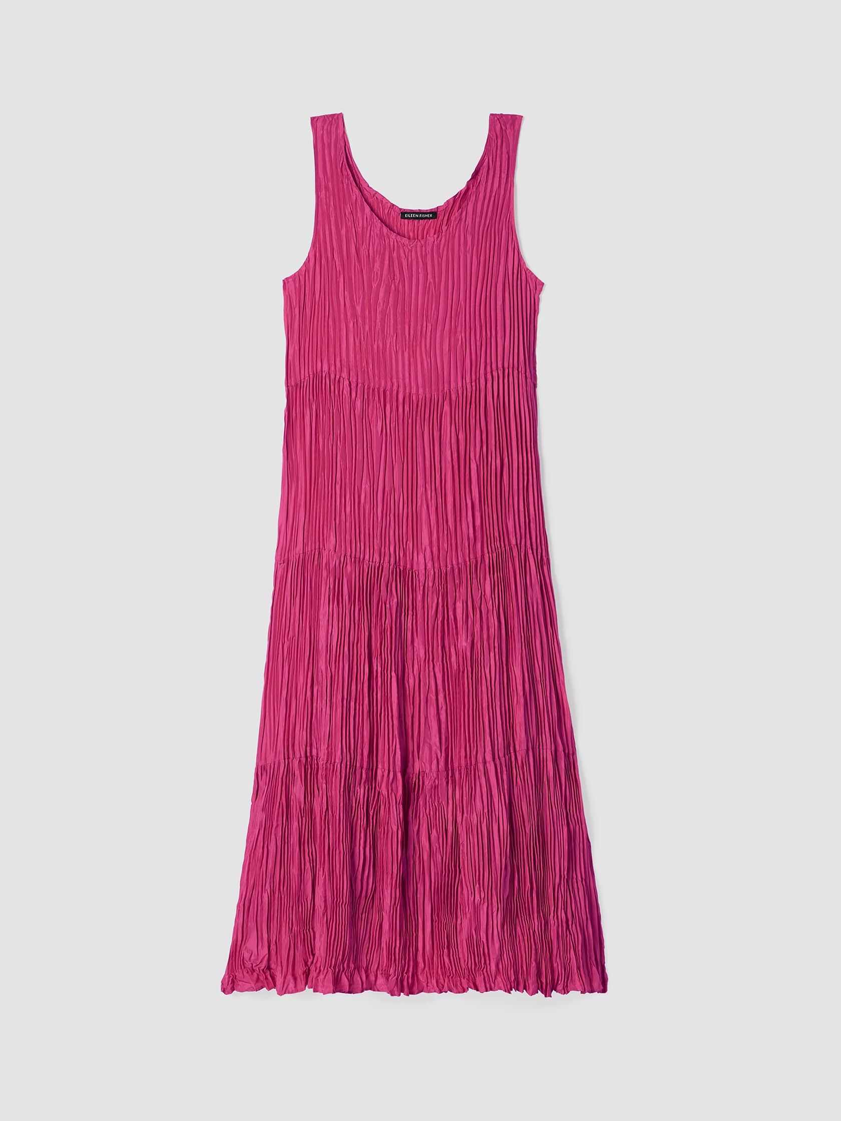 Crushed Silk Tiered Dress
