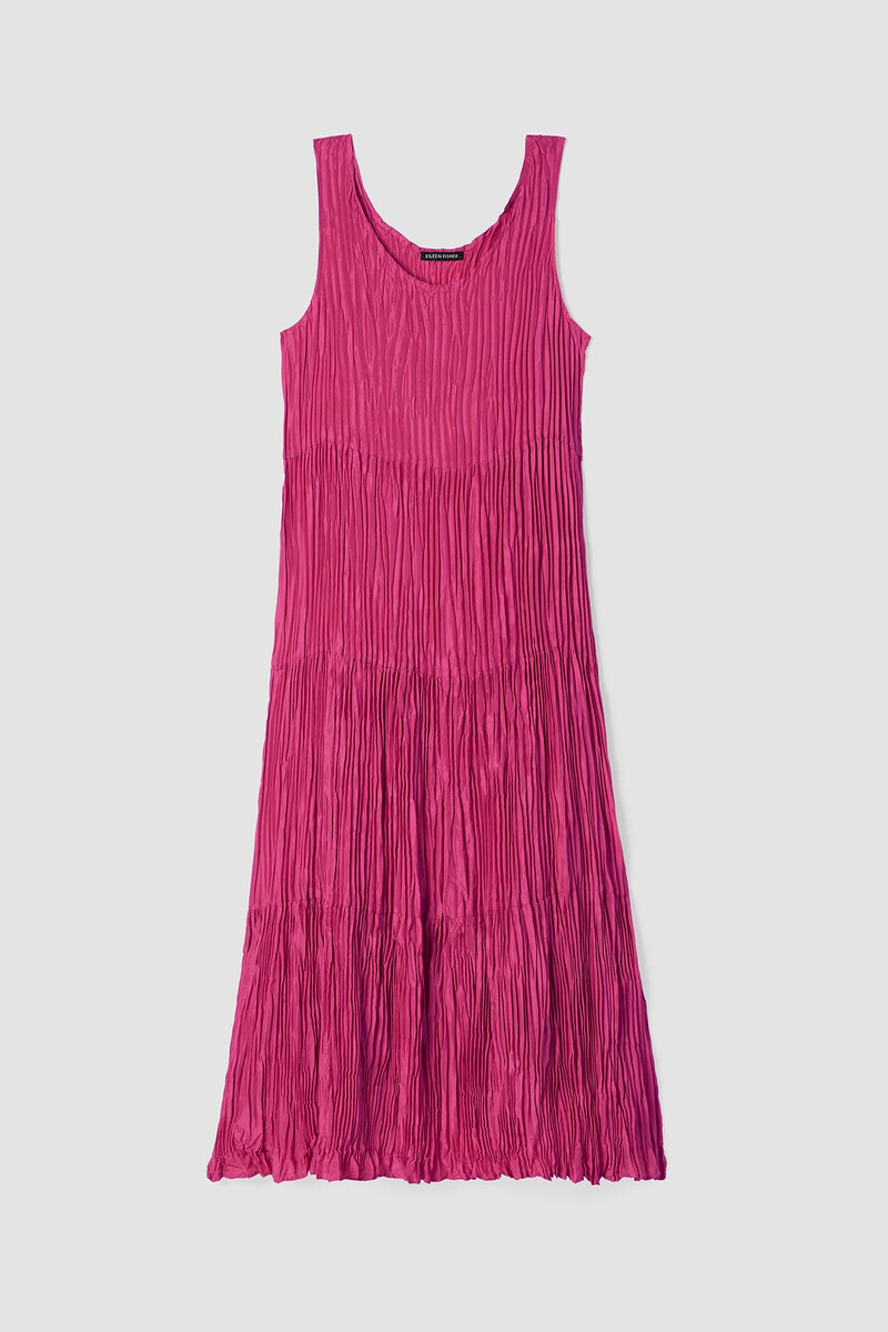 Crushed Silk Tiered Dress Crushed Silk Tiered Dress