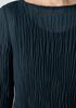Crinkled Sheer Silk Georgette Bateau Neck Long Top