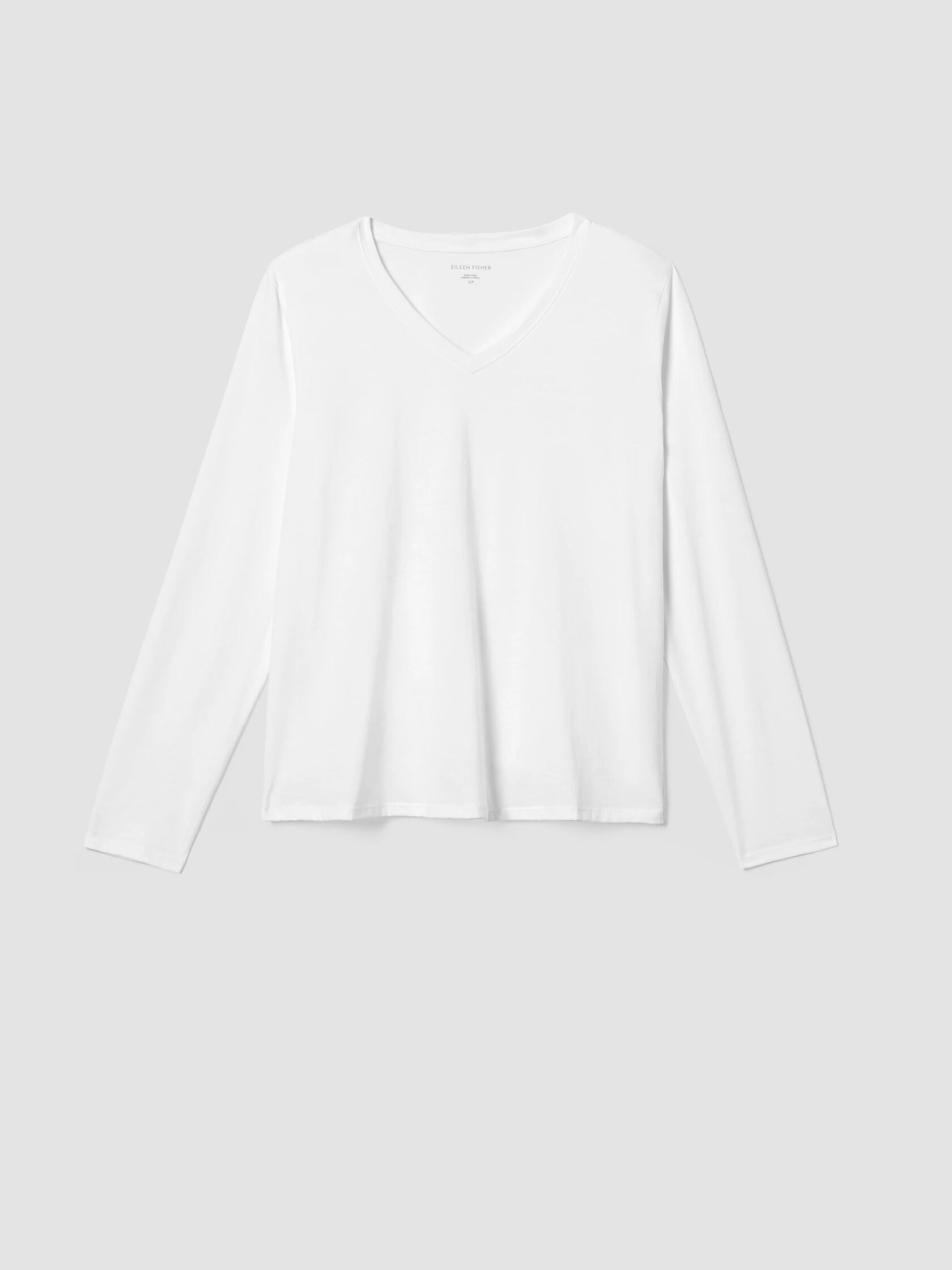 Organic Pima Cotton Jersey V-Neck Top