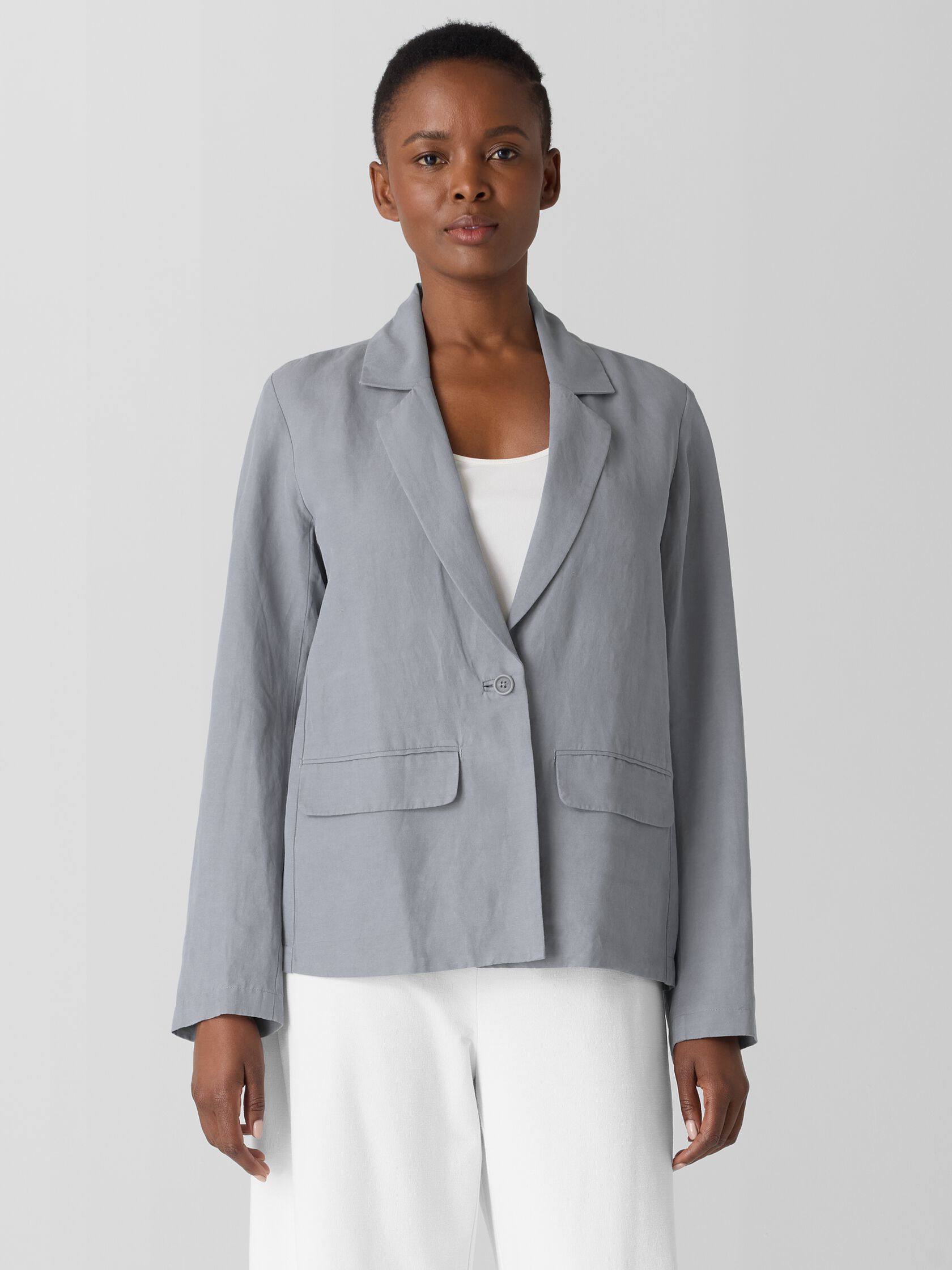 Linen Silk Twill Blazer