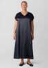 Textured Satin V-Neck Dress