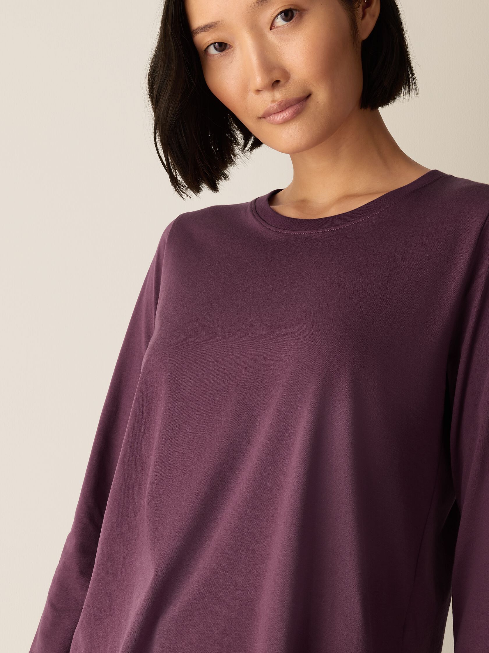 Organic Pima Cotton Jersey 3/4-Sleeve Tee