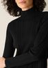 Superfine Merino Turtleneck Top in Regenerative Wool