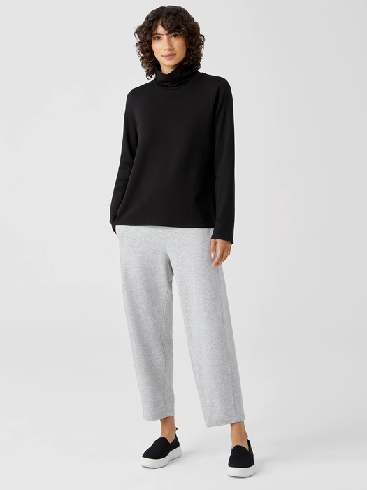 Cozy Brushed Terry Scrunch Neck Top