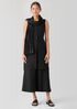 Organic Linen Round Neck Long Vest