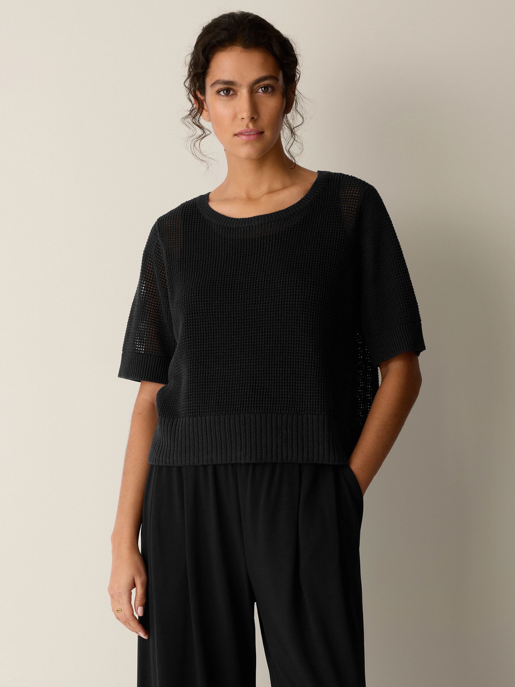 Organic Linen Cotton Round Neck Top